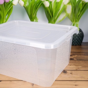 ПЛАСТИКОВЫЙ КОНТЕЙНЕР с крышкой, большой запираемый органайзер, 20 л.