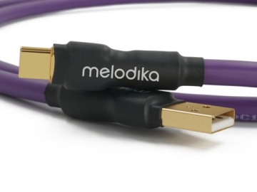 КАБЕЛЬ MELODIKA USB ТИПА A-C MDUAC07, ФИОЛЕТОВЫЙ, С 24-КАРАТНЫМИ ПОЗЛАТЕННЫМИ РАЗЪЕМАМИ, 0,7 м
