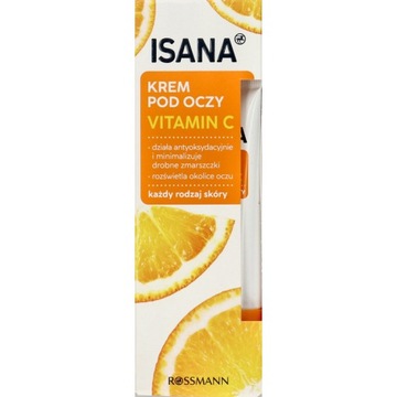 ISANA Vitamin C – krem pod oczy z witaminą C i E, przeciwzmarszczkowy 15ml