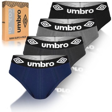 Umbro Slipy Majtki Męskie Bawełniane 4 sztuki Rozmiar XL