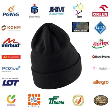 Czapka zimowa męska Nike BEANIE GFA TEAM Czarna Ciepła roz. uniwersalny