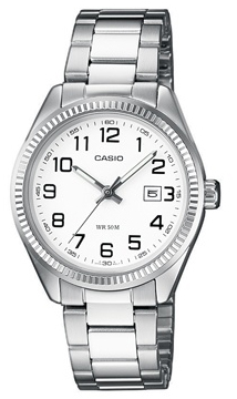 Zegarek damski na srebrnej bransolecie CASIO data