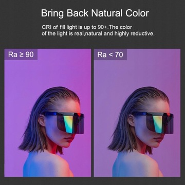 Pełnokolorowa lampa fotograficzna RGB 3000K-6500K