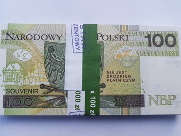 Банкноты номиналом 100 злотых для развлечения и обучения, упаковка 100 штук + БЕСПЛАТНО