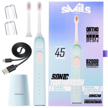 SZCZOTECZKA SONICZNA ELEKTRYCZNA DO ZĘBÓW VITAMMY SMILS CLOUD 5TRYBÓW USB
