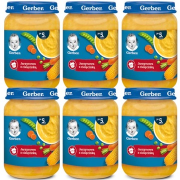 Gerber Zupka Jarzynowa z cielęciną po5mies. 6x190g