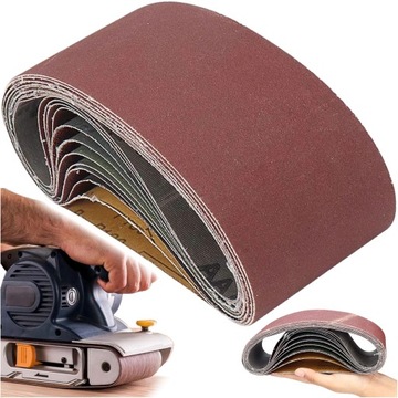 PAS BEZKOŃCOWY PAPIER ŚCIERNY TAŚMA DO SZLIFIERKI TAŚMOWEJ 75x457 P150 10sz