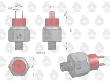 Гидравлический выключатель света, датчик СТОП (плоский) C-360 ORIGINAL URSUS