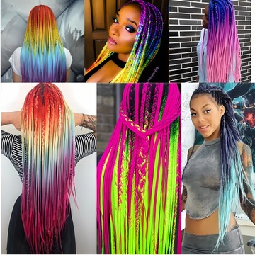 Синтетические волосы для косичек Ombre