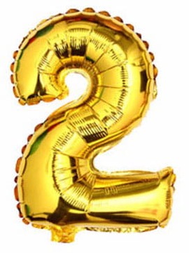 BALON 75cm CYFRA ZŁOTA 2