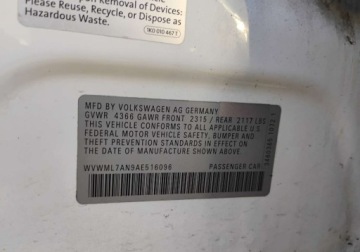 Volkswagen Passat CC 2.0 TSI 200KM 2010 Volkswagen Passat CC 2010r, 2.0 Benzyna. AUTOMAT. Uszkodzony prawy tyl. Je, zdjęcie 27