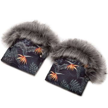 Муфта, утепленные перчатки для меховой коляски