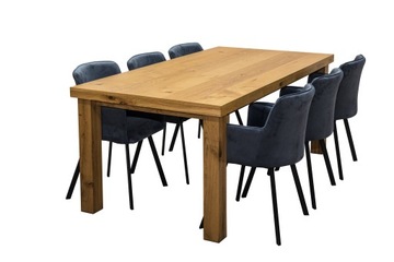 Zestaw do salonu: stół rozkładany+6x krzesło loft