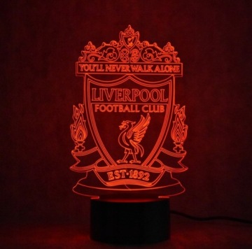 Ночник Liverpool Club 3D со светодиодной подсветкой, название пульта дистанционного управления