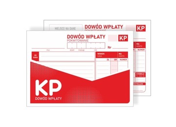 KP - Dowód wpłaty A6 Z NADRUKIEM LOGO 56 bloczków