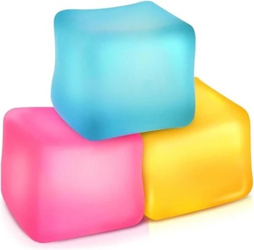 Хороший куб | Ледяной кубик Squishy | Игрушка-непоседа Needoh Ice Cube | 3шт кубик льда