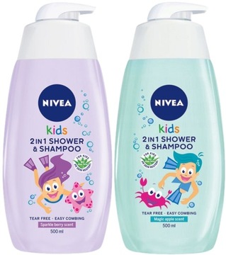 NIVEA KIDS żel 2w1 MIX Jabłkowe Karmelki i Owocowe Żelki