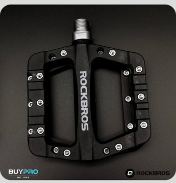 PEDAŁY PLATFORMOWE LEKKIE MTB nylon BLACK ROCKRBOS