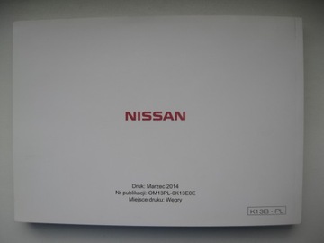 Nissan Micra K13 Польская инструкция по эксплуатации Nissan Micra IV 2013-2018
