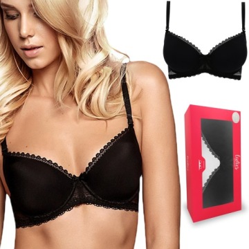 HENDERSON KASSIDY, biustonosz push up, CZARNY, 80B