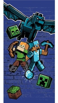 RĘCZNIK MINECRAFT ENDER DRAGON 70X140 DZIECKA