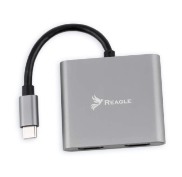 Адаптер HUB USB-C Dual 2x HDMI 4K USB MacBook PD