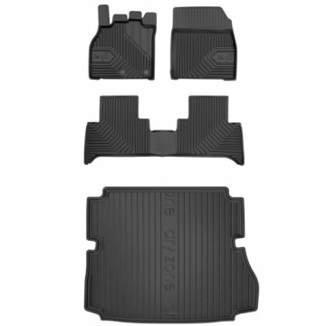 Gumová sada koberců a rohožek Renault Grand Scenic II 2009-2016, verze s ru