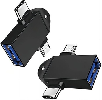Адаптер Micro USB OTG 2 в 1 с USB-C типа C на USB 3.0