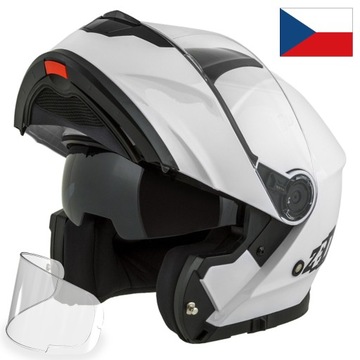 SZCZĘKOWY KASK MOTOCYKLOWY ZED F18 + SZYBA ANTYFOG