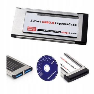 Адаптер Express Card Концентратор USB 3.0 ПК ExpressCard 2