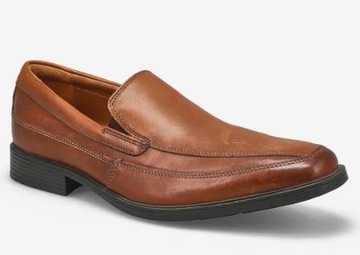 CLARKS MĘSKIE PÓŁBUTY BRĄZOWE SKÓRZANE 43 S2E