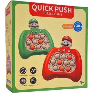 POP IT SUPER MARIO КОНСОЛЬНАЯ АНТИСТРЕССОВАЯ ЭЛЕКТРОННАЯ ИГРА 30 УРОВНЕЙ -