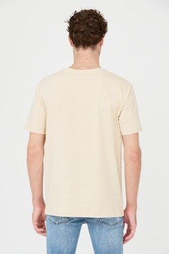 BALMAIN Beżowy t-shirt Retro Balmain Flock XL