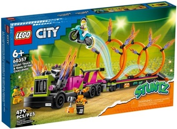 Lego City Ciężarówka I Ogniste Obręcze 60357