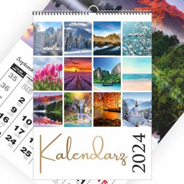 Kalendarz 2024 wieloplanszowy A3 Krajobrazy