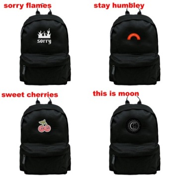 Молодежный школьный рюкзак Butterfly, черный, минималистичный для школьного дизайна