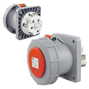 GNIAZDO TABLICOWE SIŁOWE 63A 5P 400V SIŁA IP67