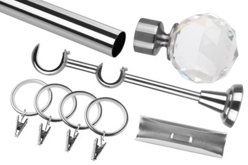 ДВОЙНОЙ МЕТАЛЛИЧЕСКИЙ КАРДИН 240 СМ 25+19ММ С ЛЯГУШКАМИ РАЗНЫЕ ЦВЕТА КОНЦОВ