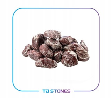 Аквариумный камень, галька, красный, 1 кг, 5-15 см.