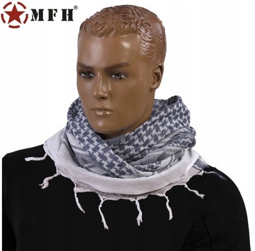 Arafatka chusta ochronna kefija bandana MFH Shemagh 110 x 110 cm Blue/White