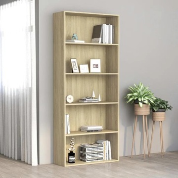 Regał VidaXL 801029 80 cm x 189 cm x 30 cm dąb sonoma