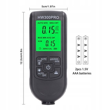 ДАТЧИК ИЗМЕРИТЕЛЯ ТОЛЩИНЫ КРАСКИ ТЕСТЕР С ЖК-дисплеем