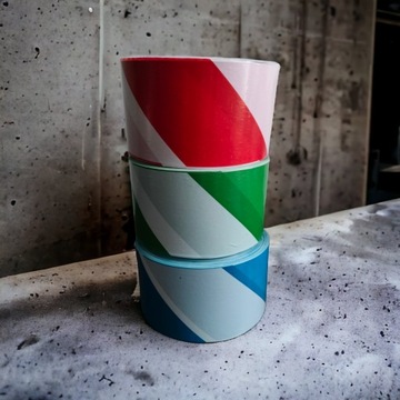 ЛЕНТА ПРЕДУПРЕЖДАЮЩАЯ 70мм 200м белая красная ПРОЧНАЯ ТОЛСТАЯ БЕЗ КЛЕЯ