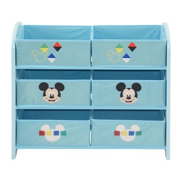 Regał Mickey Miki 63 x 25 x 60 cm niebieski dla dzieci Pojemnik na zabawki