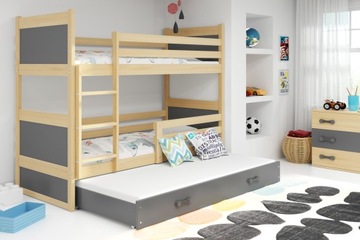 МАТЕУСЗ 3-местная кровать 190x80 детская + ЯЩИК
