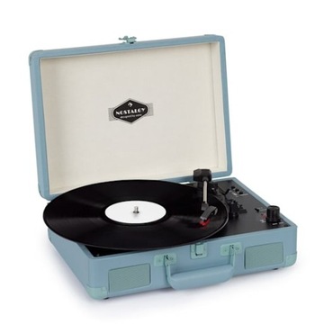 Gramofon Auna Peggy Sue Niebieski BT USB walizka