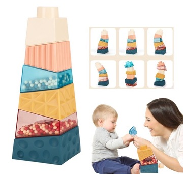 Klocki dla niemowląt MONTESSORI Klocki sensoryczne EDUKACYJNE DLA DZIECI 18+