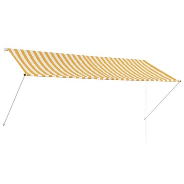 Markiza zwijana, 300 x 150 cm, żółto-biała