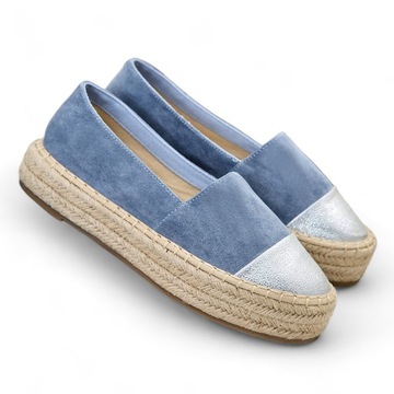 NIEBIESKIE ESPADRYLE DAMSKIE DERALLE 39