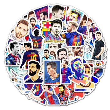 NAKLEJKI STICKERBOMB MIX MESSI TOP WLEPY 50 szt